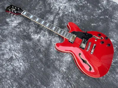 Grote ES335 Electric Guitar Semi Hollow Body Red Professional Guitar