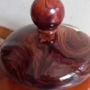 BÌNH LỌ .GỖ CẨM CHỈ =CAO 17CM ĐƯỜNG KÍNH 25CMX25CM