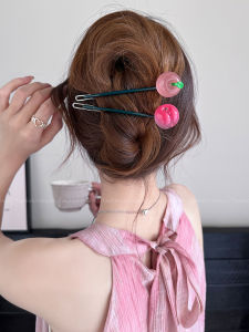 เครื่องประดับผมรูปแมลงวันผลไม้สไตล์เกาหลีสุดน่ารักสำหรับผู้หญิง ตัวเข็มขัดแบบหนีบผมหรูหรา เครื่องประดับผมสไตล์เกาหลี แฟชั่น