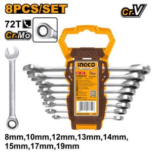Ratchet Spanner 8-19mm 8pcs