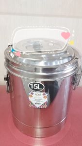 คูลเลอร์น้ำ ถังน้ำสแตนเลส แบบ2ชั้น ถังใสน้ำ  เก็บอุณหภูมิ ร้อน-เย็น ฝาปิดมีตัวล็อค กันหก2 จุด  สินค้าพร้อมส่ง