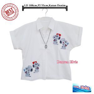Atasan Wanita Putih Bordir Dogiee Best Seller