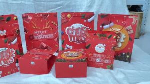 🌞ถูกชัว🌞 ถุงกระดาษ ถุงของขวัญ ลายคริสต์มาส สำหรับเทศกาลคริสต์มาส ใส่ของขวัญ ของฝาก ของช้อปปิ้ง