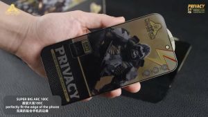 กล่องละ 10 ชิ้น สีดำ ฟิล์มกระจกกันมอง Black King Kong ESD 25°Privacy Glass IPHONE 10pcs A box