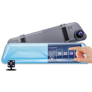 รถยนต์ DASH CAM รุ่นB5 2กล้อง จอสัมผัส5.0 นิ้ว เมนูภาษาไทย กล้องหน้ารถยน 2024 จอกระจก ไร้ขอบ สบายตา คมชัดระดับ Full HD 1080P H.264 พร้อมกล้องหลัง และกระจกตัดแสง