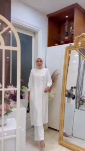 Adeline One Set Model Baju Setelan Crinkle Wanita Dewasa Jumbo Kekinian Trendy Terbaru 2024 Viral