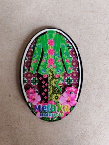 READY STOCK Magnet & Keychain Kebaya Foil / Kayu / Besi Tradisional Baba Nyonya Melaka Malaysia Cenderamata Souvenir