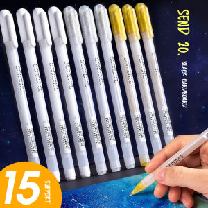 6 pieces/set of high-gloss gold silver white art painting graffiti pens waterproof ink paint pens gold tracing pens water pens waterproof drawing pens