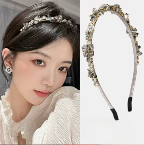 Zircon Stone Womens Hairband Versatile High-Quality Elegance Fairy-Like Forest System Match All Headband Fashion Jewelry