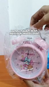 Panda Home Jam Weker Alarm Sanrio Jam Beker Alarm Bunyi Kring Kuromi Jam Meja Belajar Anak My Melody
