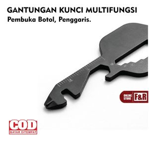 Kunci Obeng Penggaris Alat Pembuka Botol Baut Gantungan Kunci Multifungsi Alat Pertukangan