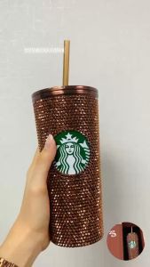 |CHÍNH HÃNG| LY STARBUCKS COPPER RHINESTONES NẠM ĐÁ 25TH ANNIVERSARY THAILAND