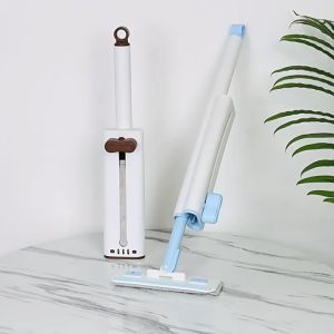 MLADEN Portable Mini Mop Cleaner Home Kitchen Mop Squeeze Mop Wet Dry Use for Bathroom Kitchens Desktop