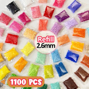 🔥HOT🔥 96 Colors 2.6mm Perler Beads 1100pcs Refill Pack 2.6MM Small Fuse Beads for DIY Pixel Art