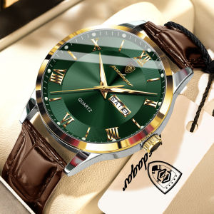 POEDAGAR | POEDAGAR Trendy Man Clock Leather Date Week Quartz Men Wristwatch Waterproof Luminous Business Casual Mens Watches Reloj Hombre