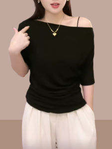 Shalldoer | Flattering Halterneck Short Sleeve T-shirt