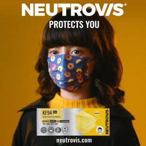 Neutrovis 4-Ply Kids Premium Medical Face Mask 50s - Steel Grey (KIDS)