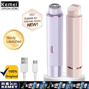 Kemei Double Head Shaver for Women Epilator Hair Removal Bikini Body pubic Hair Trimmer Kit Waterproof Appliances