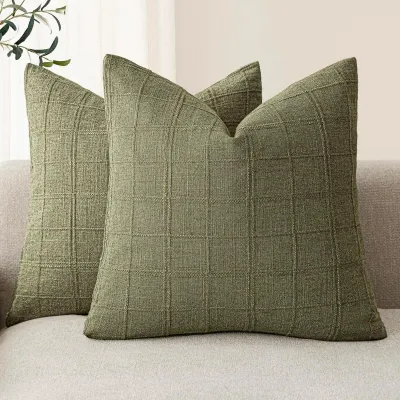 สีขาวเบาะรองนั่งสแควร์ Boho Chenille 50x50 ซม.หมอนตกแต่งง่ายโซฟาหมอนสําหรับโซฟาเก้าอี้โซฟา
