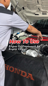 Combo:Honda Genuine Engine Cleaner & Engine Oil Treatment
