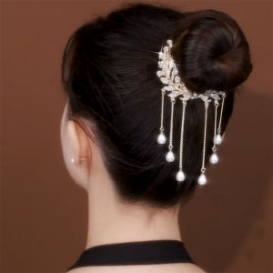 Shine Rhinestone Hairpins for Women Tassel Crystal Ball Head Hair Accessories Jewelry