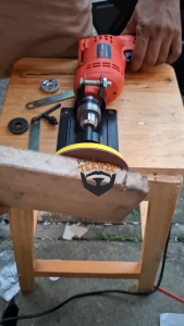 Paket Mesin Bor Ubah Jadi Mesin Gerinda Tatakan Amplas Poles Kayu 4" Dudukan Bor Drill