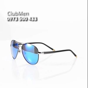 Kính nam tròng phân cực gọng phi công chống UV chống chói hiệu quả có hộp đựng và khăn