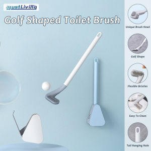 JustLiving ที่ทำความสะอาดดีไซน์ดีไซน์จากแปรง Oilet 1ชิ้นด้ามยาวอุปกรณ์ขัดห้องน้ำทำจากยางนุ่มซิลิโคนทำความสะอาดด้วยตัวเองติดผนังแปรงห้องน้ำสิ่งประดิษฐ์-มุมที่ไม่ตายทำความสะอาดห้องน้ำ