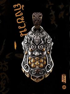 Tang Xuan Original National Style Retro Armor Pendant Mens S925 Silver Necklace Car Ornament Fashionable Jewelry Accessory