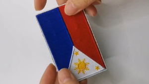 Philippine Flag Patch Philippine Embroidered Flag Patches Computerized Embroidery (Iron on Velcro)