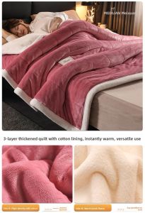 MONLEYTA | Thick Warm Milk Sheepskin Velvet Blanket