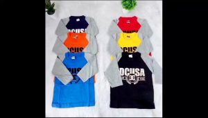 Kaos Anak Tangan 3/4 Merek Chan`s 1-10 Tahun Motif DCUSA