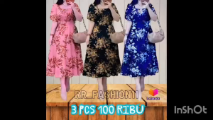 Beli Lebih Hemat 3Pcs [100 RB] Dress Busui Bunga Wina Sakura Dress Busui Wanita Bunga Sakura 2025