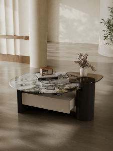 Italian Minimalist Marble Tea Table