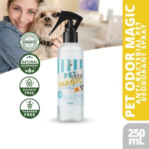 Pets Emporium Pet Odor Magic Deodorant Spray Anti-Bacterial Deodorizing for Cats and Dogs Odor - Ocean Breeze - Odor Eliminating Smells Furry Freshness Pet Spray - Kills Bacteria and Eliminates Pet Odors Instantly Pet Odor Neutralizer - Multi-Purpose