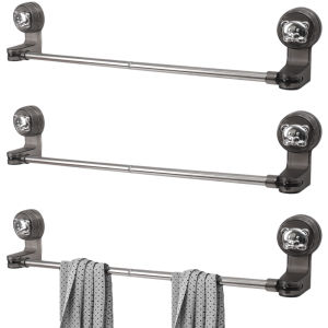 【On Sale】ราวแขวนราวแขวนผ้าม่านปรับได้สแตนเลสเซ็ตราวม่านกันลื่นรางผ้าห้องน้ำ