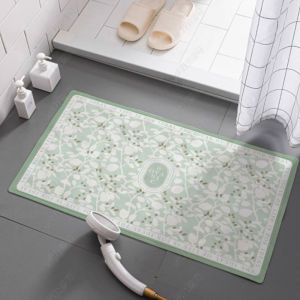 Water Absorbent Bathroom Mat Anti Slip Foot Pad Toilet Bath Tub Entrance Carpet Home Bathroom Silicon Dendroid Floor Rug