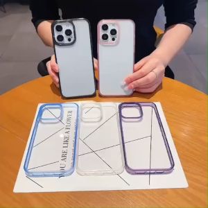 PC เคส ขอบสีหลังใส สำหรับ Realme C67 / C61 C63 C65 C30S C33 C51 C51 C35 Realme5 5s 5i C3 NOte50 Narzo50i Prime พร้อมส่ง ตรงรุ่น 041