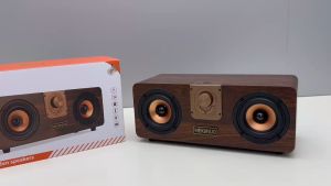 ลำโพงบลูทูธ MN-101 เสียงเบสหนักแน่น ลำโพงสไตล์เรโทรลายไม้ 2 ตัว คุณภาพเสียงดีเยี่ยม