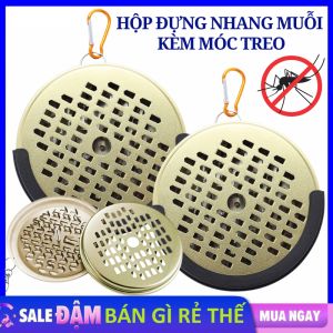 Khay Đựng Nhang Muỗi - Hộp Nhang Muỗi Bọc Nhựa Có Khóa Gài Kèm Móc Treo  Hộp Đốt Hương Nhang Có Nắp Đậy Và Khóa Gài Chống Bỏng Chuyên Dụng An Toàn Khi Sử Dụng