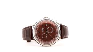 Jam Tangan ORIENT RA-AK0705R Bambino Automatic Leather Original