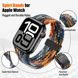 Braided Band For Apple Watch Ultra 3 2 49mm 46mm 42mm 45mm 41mm 40mm 44mm 38mm Nylon Solo Loop Bracelet Strap For iWatch Series 11 10 9 8 7 6 4 SE3