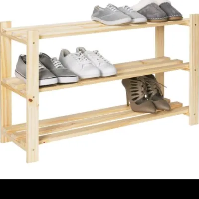 rak sepatu 3 susun kayu jati Belanda Size 50x20x50