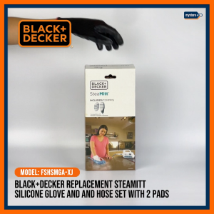 Black+Decker Replacement SteaMitt Silicone Glove and and Hose Set with 2 Pads Model FSHSMGA-XJ