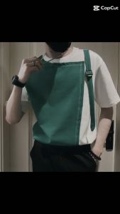 Áo thun áo thun nam ngắn tay ghép mảnh độc lạ sang chảnh mới lạ hàng thiết kế may bao đẹp cá tính - T21