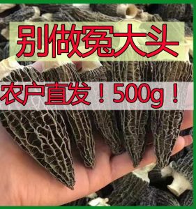 Dried Morchella Wild 500G 0.50kg Morel Dry Goods Not Special Grade Yunnan Goat Tripe Mushroom Special Offer