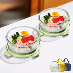 Microwaveable Glass Meal Box for Office Workers