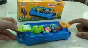 Plants Vs. Zombies Toys Parent-Child Fun Eating Peas Double Pea Shooter Vs. Zombie Legion Interactive Childrens Christmas Gifts