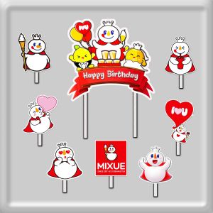 Topper cake Mixue happy birthday