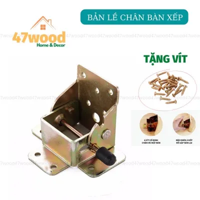 Bản lề làm chân bàn xếp gọn 90 độ phụ kiện nội thất - Bản lề xếp chân bàn 47wood
